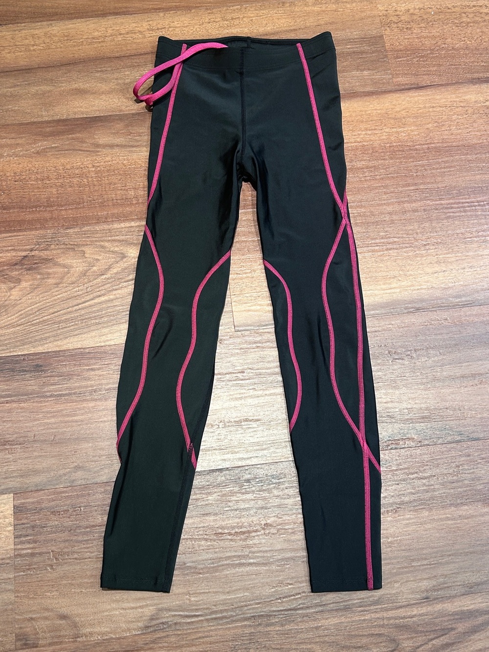 CW-X Black Leggings with Pink Accent